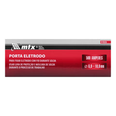 Porta Eletrodo 500A 10mm MTX 9145555 Soldagem Profissional Segura