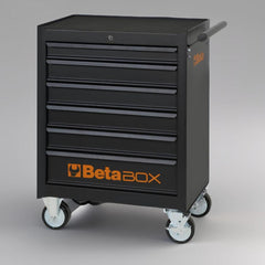 Carrinho de Ferramentas 400KG Preto 6 Gavetas com Guias Telescópicas C04-BOX-N Beta