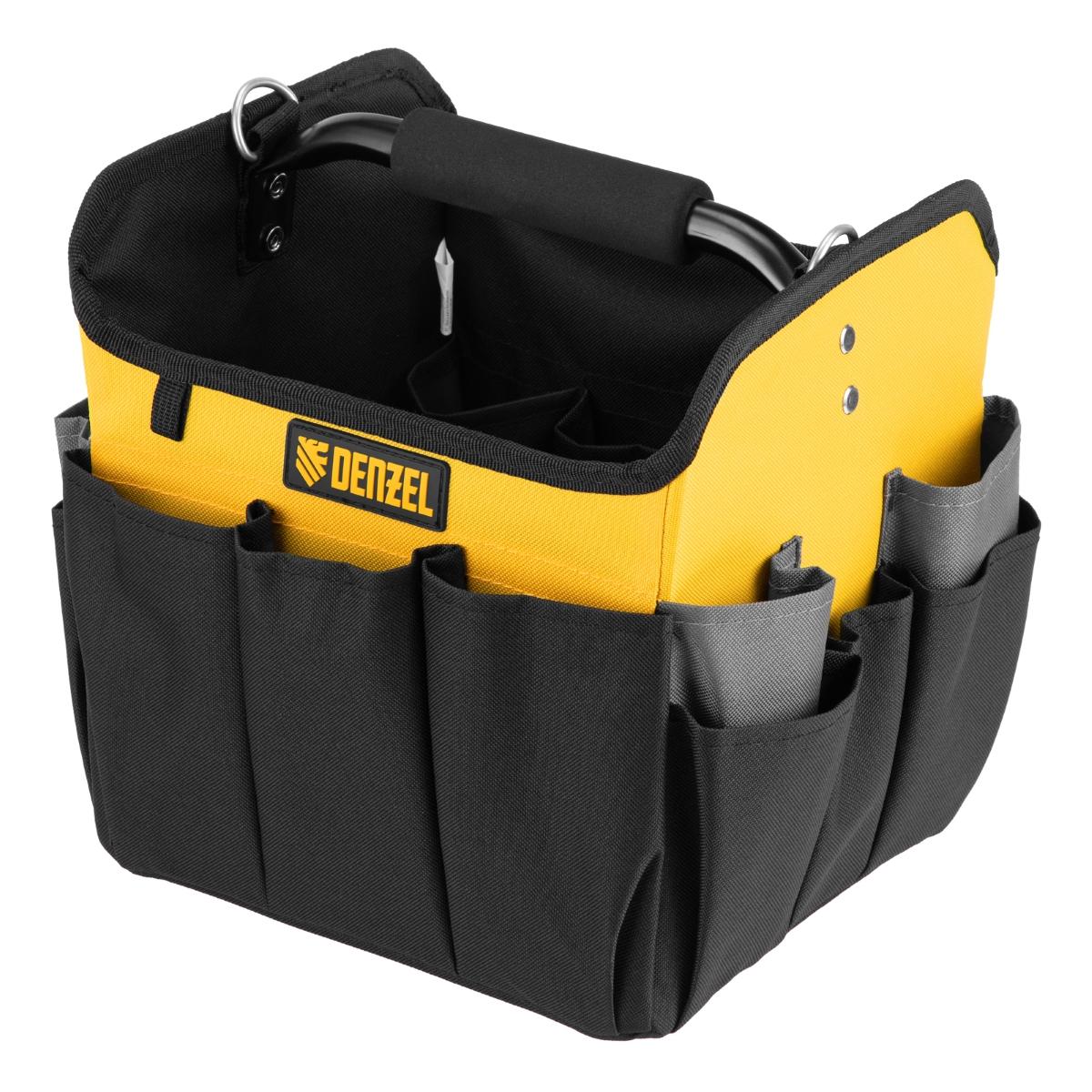 Porta Ferramentas 22 Bolsos Alça Ombro 260x240x300mm 20kg 12L Denzel 902949