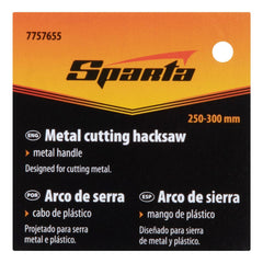 Arco De Serra Cabo Metal 250-300mm Sparta 775765 Para Metal Madeira Plástico