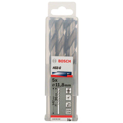 Broca Para Metal Bosch Aço Rápido Hss-G 11,8mm 5 Peças