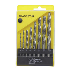 Jogo Broca para Metal 3-10 mm HSS 8 Peças Tradestar