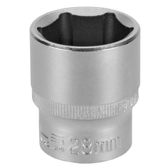 Soquete Sextavado 1/2'' 28mm Cromo Vanádio Com Clips Plástico Stels Profissional
