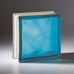 Tijolo de Vidro 19 x 19 x 8 CM Azul Translúcido 06 Unidades Tradestar