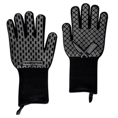 Luva De Proteção Térmica Tramontina Churrasco Black 02 Peças Em Aramida E Silicone Profissional