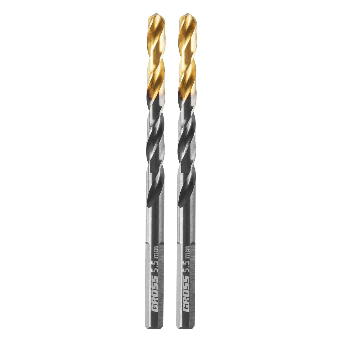 Broca Aço Rápido Nitreto Titânio 5,5mm 2pcs Profissional Gross
