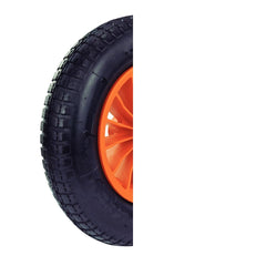 Pneu Com Câmara Tramontina 3.25/8'' Com Roda Plástica 8'' Para Carrinho De Mão Durável