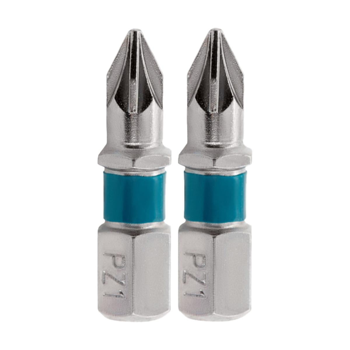 Bit Pozidriv PZ1 Aço Rápido 25mm 2pcs Gross Alta Resistência e Fixação Magnética