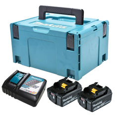 Esmerilhadeira Angular 125Mm Sem Fio 18V Com 2 Baterias Carregador Maleta Motor BL DGA513RTJ Makita