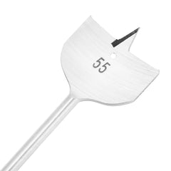 Broca Chata Para Madeira 55mm 150mm (6 Pol) Haste Sextavada Aço 45 MTX 704359 - Perfuração Precisa