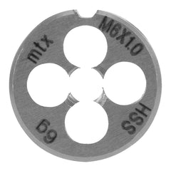 Cossinete Manual Aço Rápido M6 x 1mm 6G Precisão Direita 20mm MTX