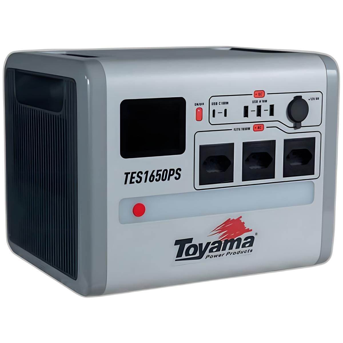 Estação de Energia Portátil Power Bank Toyama TES1650PS 110V Gerador Solar Silencioso para Camping Trailers e Emergência