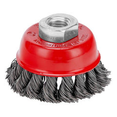 Escova de Aço Copo Torcida 65mm M14 0,5mm 12500rpm MTX 746209 para Esmerilhadeira