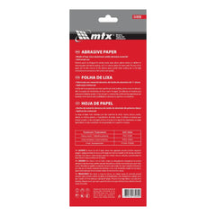 Folha De Lixa Costado De Papel Grão 1500 115x280 Mm 5 Peças Mtx Para Acabamento Ultrafino