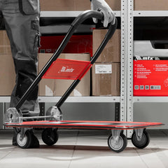 Carrinho Utilitário para Transporte de Cargas 150kg 730x475mm Plataforma Dobrável MTX
