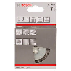 Escova De Aço Bosch Pro Stainless Steel Clean Ondulado 70mm
