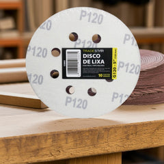 Disco Lixa 125 mm G120 Alvenaria com Fixador Tradestar