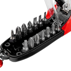 Jogo De Bits Com Adaptador Cromo Vanádio 18 Peças MTX 113839 Aço CrV 25mm 50mm