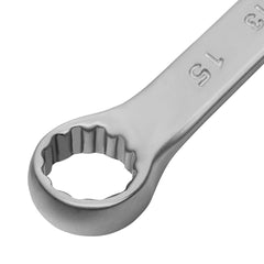 Chave Combinada 15mm CrV Cromo Fosco 45 HRC 12 Lados 15° MTX 151119