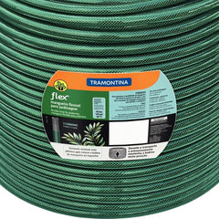 Mangueira Jardim Tramontina Flex 5/8'' 100 Metros Verde PVC 3 Camadas Resistente 10 Bar 50°C