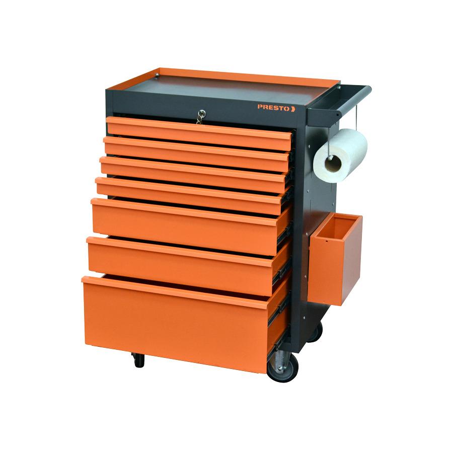 Carro para Ferramentas Profissional 7 Gavetas 250kg Presto