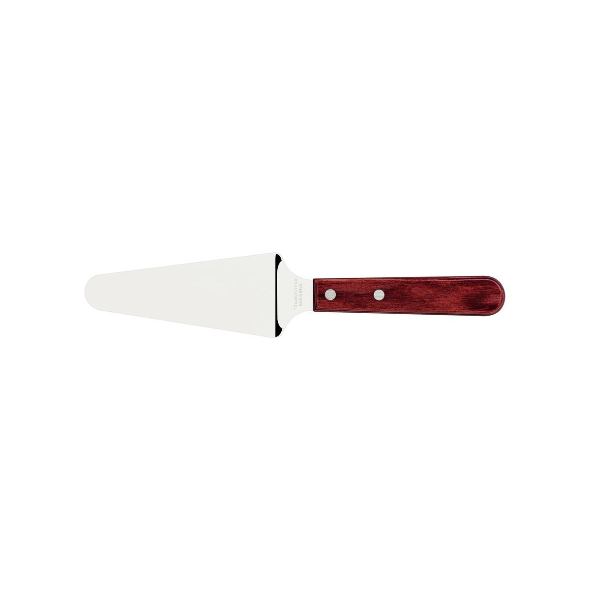 Espátula Para Bolo Tramontina Polywood 5 Polegadas Aço Inox Cabo Madeira Tratada Vermelha Resistente