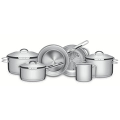 Jogo De Panelas Tramontina Solar Aço Inox Fundo Triplo 6 Peças Indução