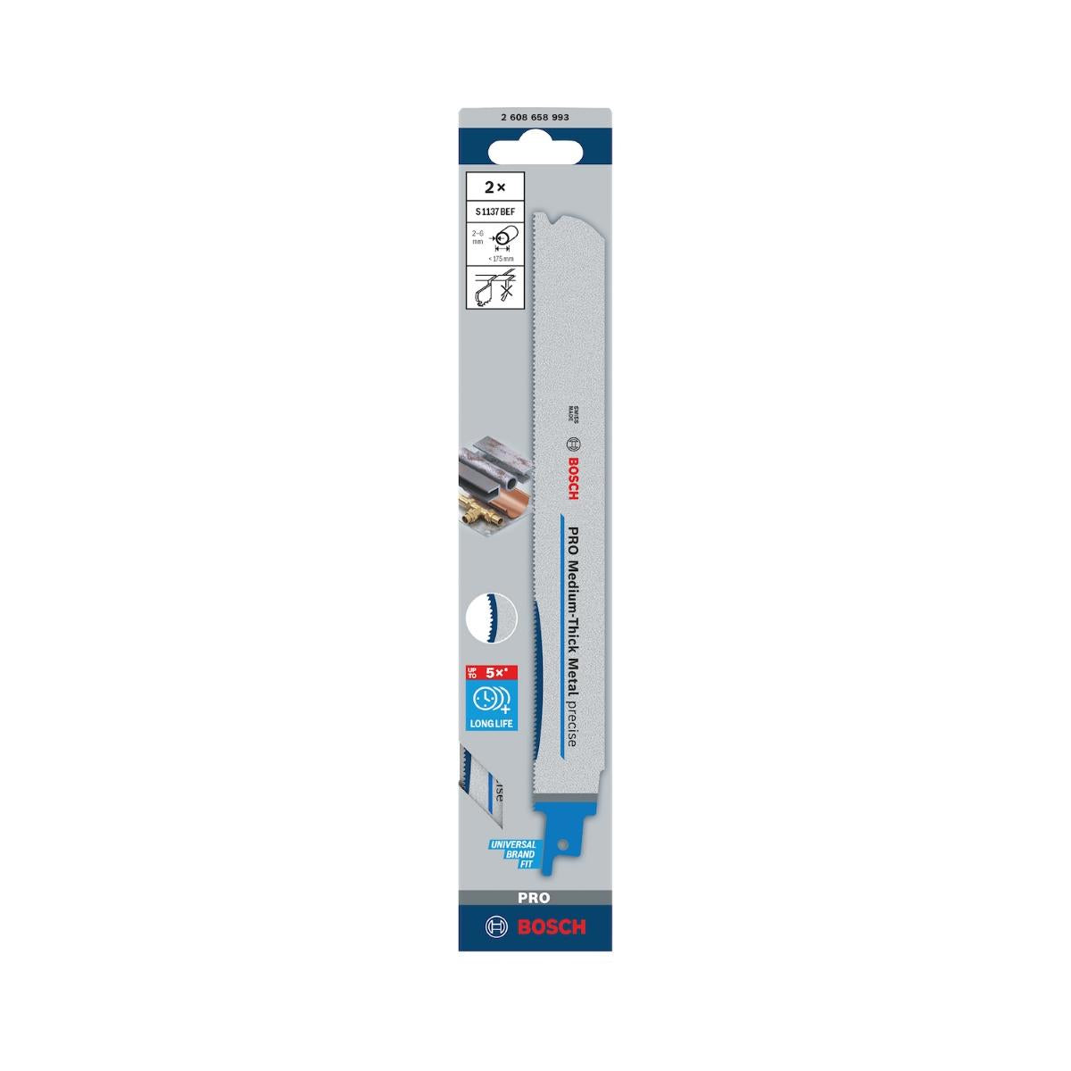Lâmina Serra Sabre Bosch Pro Medium-Thick Metal S1137Bef 2Un