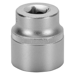 Soquete Estriado 1/2'' Cromo Vanádio Com Clips Plástico 32mm Durável