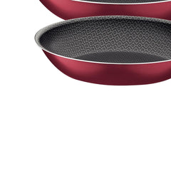 Jogo De Frigideiras Tramontina Loreto Alumínio 1,6 Mm Starflon Max Vermelho 2 Peças