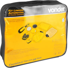 Kit para Limpeza Automotiva com 10 peças Vonder