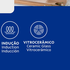 Caldeirão Tramontina Astro Aço Inox Fundo Triplo 30 Cm 15,2 L Com Tampa De Vidro E Silicone