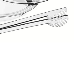 Kit Para Servir Tramontina Ciclo 3 Peças Redondo Aço Inox Com Tampa De Vidro Elegante Sofisticado