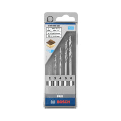 Jogo 5 Brocas Para Madeira Bosch Pro Wood Hss Hex 2,0-6,0mm