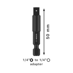 Adaptador Bosch Pro Impact Para Soquetes 1/4'' Encaixe 1/4''