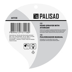 Pulverizador Manual Palisad 1,25 Litros Alavanca Filtro Durável 647358