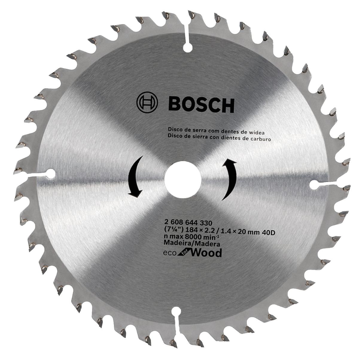 Disco Serra Circular Bosch Ecoline Ø184X20mm 40 Dentes