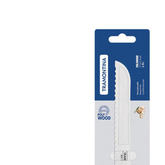 Faca Para Pão Tramontina Polywood 7 Polegadas Aço Inox Cabo Madeira Tratada Castanho Serrilhada