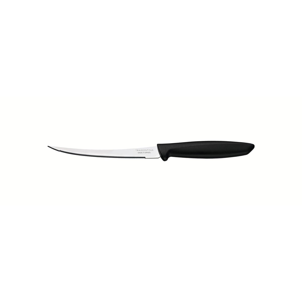 Faca Para Tomate Tramontina Plenus Aço Inox 5 Polegadas Cabo Polipropileno Preto Microsserrilhada