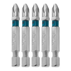 Bits Phillips PH2 50mm 5pcs Aço Liga S2 Resistente Corrosão Gross 1155955