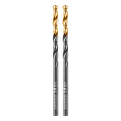 Broca Para Metal 3,8mm HSS Revestimento Nitreto Titânio Golden 2 Peças