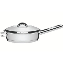 Frigideira Aço Inox 28 cm 4,8 L Fundo Triplo Com Tampa E Alça Solar Tramontina