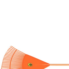 Vassoura Plástica Laranja 30 Dentes Tramontina 120 cm Polipropileno Madeira 23 mm
