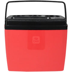 Caixa Térmica 36L Bel Vermelha e Preta com Tampa para Copos e Alça Ergonômica