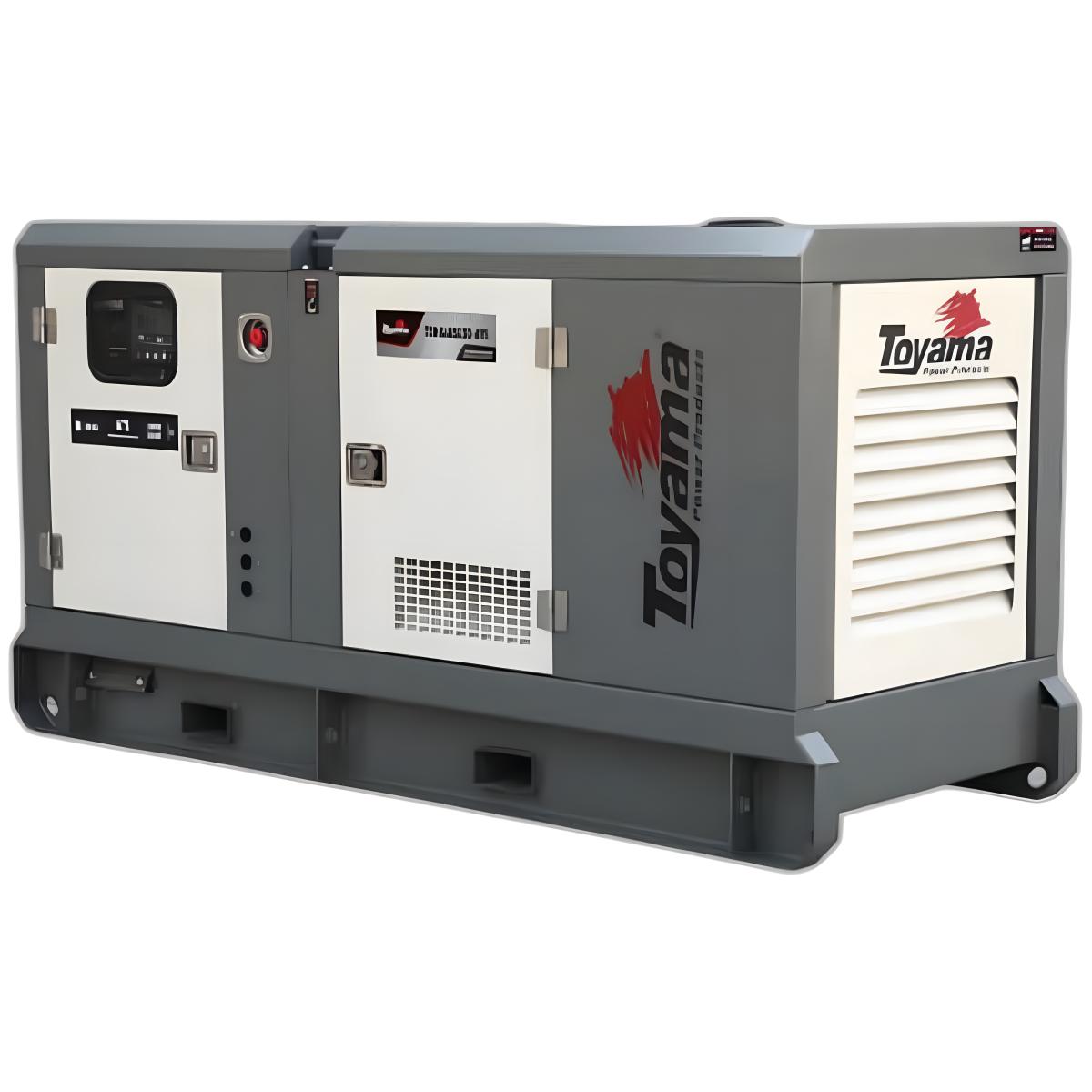 Gerador de Energia Diesel Toyama TDMG60SE3-ATSI 62.5kVA 380V Trifásico Silencioso Cabinado ATS Integrado Refrigerado