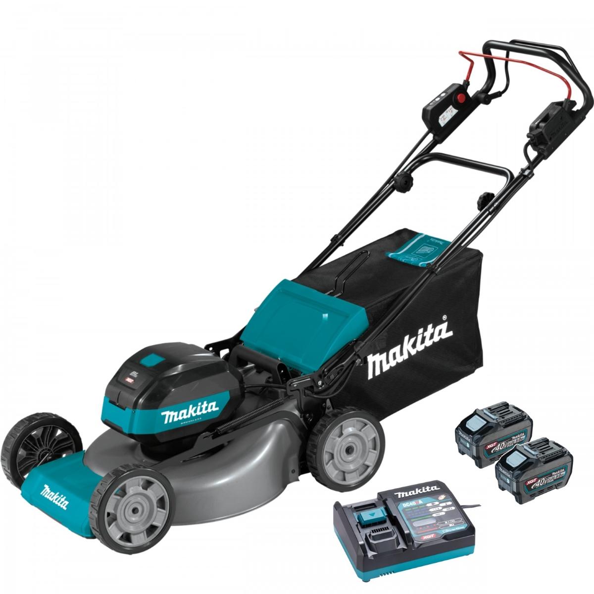 Carrinho Cortador de Grama 480Mm Sem Fio 40V Com 2 Baterias Carregador LM001GT201 127V Makita