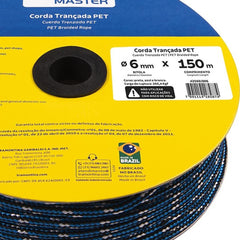 Corda Trançada Pet 6mm 150m 265,4kgf Tramontina Master Resistente