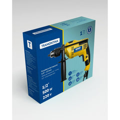 Furadeira de Impacto Tramontina 500 W 220 V 1/2" com Sistema de Reversão de Rotação