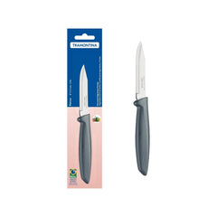 Faca Para Legumes E Frutas Tramontina Plenus 3 Polegadas Aço Inox E Cabo Polipropileno Cinza