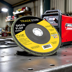 Disco Flap 180 mm G120 Fibra Cônico Aço Tradestar